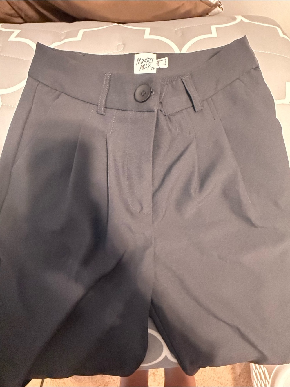 Princess Polly Petite Archer Pants - Grey/Slate